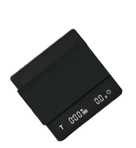 スマートコーヒースケール タイマー 2kg/0.1g 精密キッチンスケール ドリップコーヒー エスプレッソスケールに対応(Black2.0)