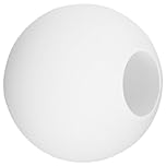 PRETYZOOM White Frosted Glass Globe Lamp Shades, 13cm Post Globe Lamp Shade Round Opal Light Bulb Replacements for Wall Sconces Chandelier Pendant