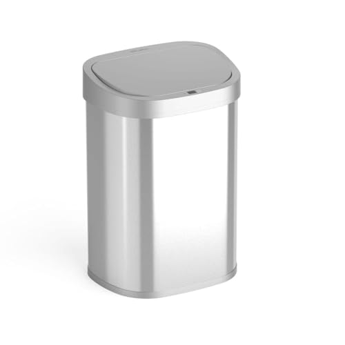 Caneca de basura ovalada sensor 21.1 gal plata