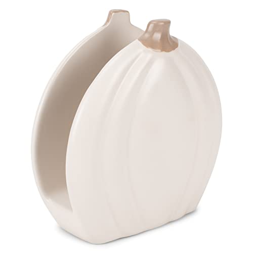 Nat-Jules-Pumpkin-Shaped-Standard-Size-Ceramic-Napkin-Holder-Perfect-for-Your-Indoor-Home-Fall-Thanksgiving-Decorations-for-Table-Decor-Centerpieces-Cream Nat Jules Pumpkin Shaped Standard Size Ceramic Napkin Holder Perfect for Your Indoor Home Fall Thanksgiving Decorations for Table Decor Centerpieces Cream