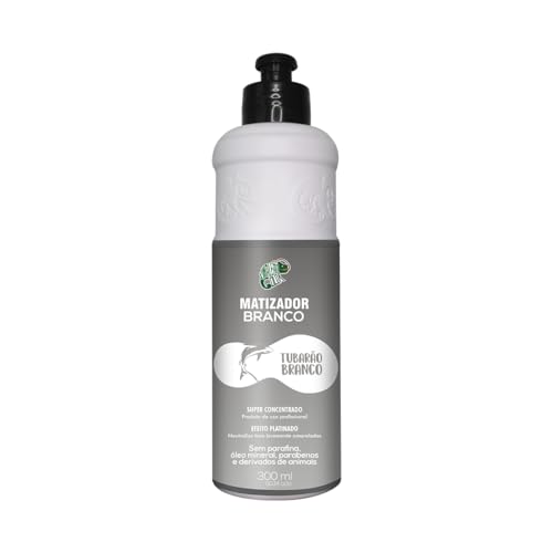 KAMALEÃO COLOR Matizador Branco Tubarão Branco - Neutralizador de Tons Levemente Amarelados - Efeito Platinado - Para Cabelos Loiros e Coloridos - 300ml