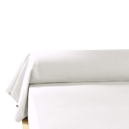 Terre de Nuit - Taie de traversin Flanelle Blanc 140/160 cm - - Blanc - Uni Cover