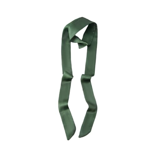 Bwerfuet Stylish Ribbon Scarf Soft Long Skinny Satin Belt Neck Scarf for Women (Army Green)