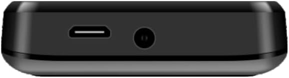 Bottom view of the LOGICOM POSH 186 phone, showing the Micro USB charging port and a 3.5mm audio jack.