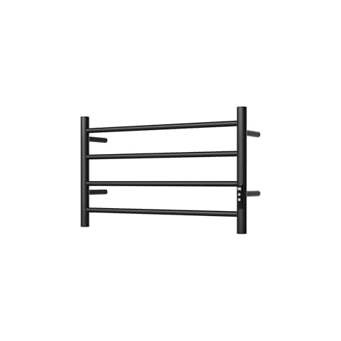 MENATT 4 Bars Electric Heated Towel Rack with 1-8 Hours Timer, Wall Mounted Towel Warmer Rack for Bathroom, 4 Bars Heated Towel Rack Adjustable Temperature (Matte Black) Cover