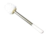 SANWOOD Coppa Weiß WC Ersatzbürste komplett mit Stiel Toilettenbürste Bürstenkopf ca:9X ø 8cm ø Gewinde12mm