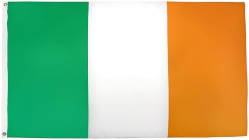 AZ FLAG - Ireland Flag - 90x60 Cm - 100D Polyester Irish Banner With Two Metal Grommets - Fade Resistant - Vivid Colors - 2' x 3' Feet - 2x3 Ft