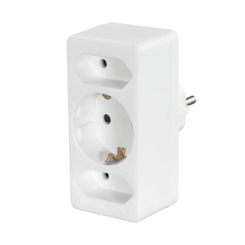 Hama Steckdosenadapter (Steckdosenadapter 3fach, 2 Euro, 1...
