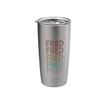 Retro Vintage FRED Stainless Steel Insulated Tumbler