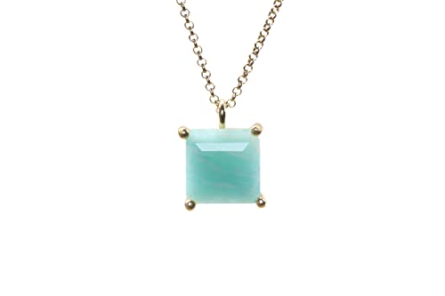 Bijoux Cadeaux d'Exception : offrez le collier en or Anémone Amazonite