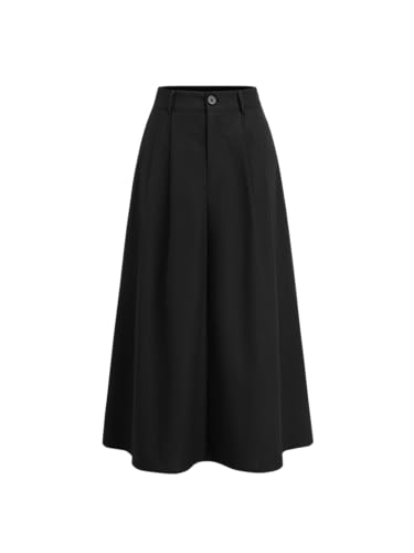CIDER Maxi Skirt High Waist Linen Blend A Line Pocket Skirt Casual Long Skirts for Women Flowy Skirt