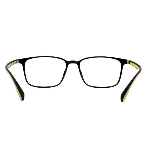 Image of Blue Light Blocking Glasses for Men & Women | Blue Cut Anti Eye Strain & UV Protection Eyeglasses for Computer, Gaming & Mobile | Stylish Rectangle Frame Chasmaa