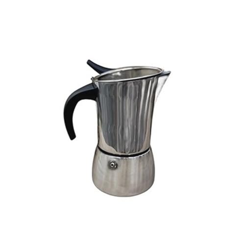 BRANDANI caffettiera di desig inox con manico soft touch nero - 4 tazze