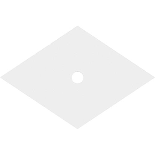 Image of Ekena Millwork CMP26X17DD-02000 Diamond Architectural Grade PVC Contemporary Urethane Ceiling Medallions 26 inchW x 17 3 /8 inchH x 2 inchID x 9 inchC x 1 inchP