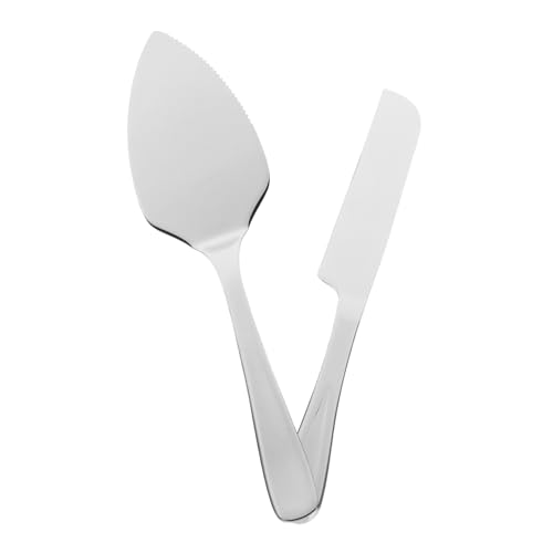 Cabilock 1Set Wedding Cake Cutter and Server Set Stainless Steel Serving Birthday Anniversary and Party Versatile Cake Cutting Spatula for Slicing Baked Goods and Pizza
