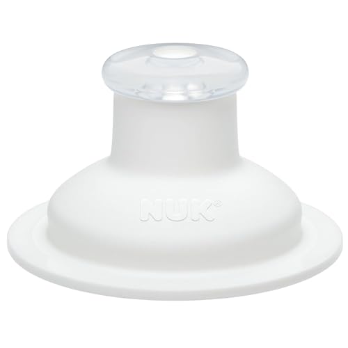 NUK Push-Pull-Ersatzsauger Silikon für Sports Cup und Junior Cup Trinklernbecher | auslaufsicher, langlebig, hygienisch, Spülmaschinen geeignet | weiß | 1 Stück