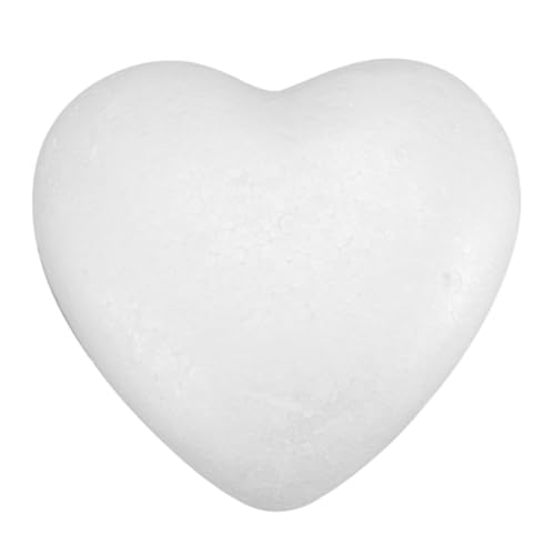 CALLARON Cœur en Mousse de Polystyrène Blanc, Modèle Fait Main, Léger et Facile à Colorer, pour Décoration DIY et Embellir Votre Intérieur
