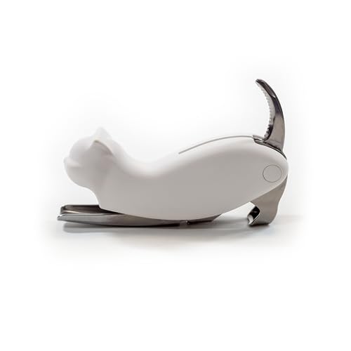 DALO ねこ型 ワインオープナー 2段式 ソムリエナイフ ネコ 多機能 コルク抜き 栓抜き (ホワイト/シルバー)