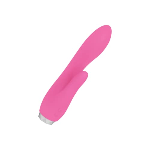 Vibromasseur rabbit incurvé étanche à base large en silicone doux de 17,1 cm