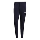 Drawcord on elastic waist adidas Mens Pants (1/1) Essentials Fleece Fitted 3-Stripes Joggers, Legend Ink/White, GM1090, 3XL