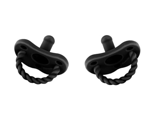 Image of Sweetie Silicone Pacifiers for Newborn Pacifier Soother Baby Silicone Baby Pacifier Soft Silicon Certified BPA Free Set of 2 (Black)