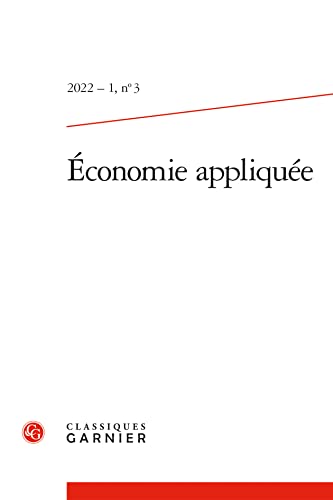 Economie Appliquee (English and French Edition)