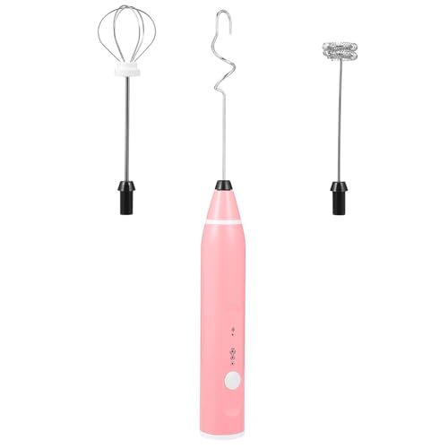 Levemolo Espumador Eléctrico de Mano USB Batería 1200mah, Batidor Multifuncional de Acero Inoxidable y Plástico Diseño Ergonómico Antideslizante para Café y Huevo