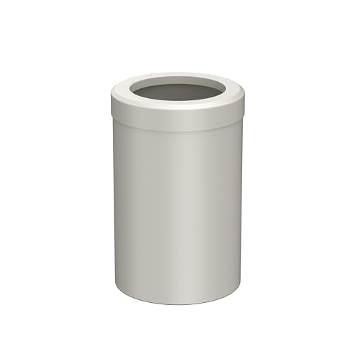 Image of Gatco Small Bathroom Trash Can with Lid, Round 3 Gallon Stainless Steel Wastebasket, Under Sink, Matte Pearl, for Bathroom, Bedroom, Office (1931)