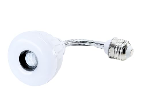 Image of LED Motion Sensor and Light Sensor Flexible Directional Automatic Lamp with E26 Bulb Socket Night Light PIR Dusk to Dawn 5W 6500K for Bedroom Garage Basement Stairway Warehouse