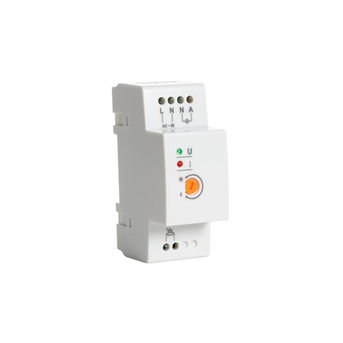 LEDKIA LIGHTING Interruttore Fotoelettrico/Crepuscolare 20A per Binario DIN Bianco
