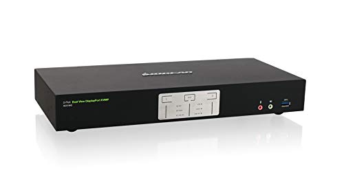 Image of IOGEAR 2-Port Dual View DisplayPort KVMP Switch - 4K 60Hz - 2 DisplayPort In Per Channel - 2-Port USB 3.1 Hub 5Gbps - Keyboard Mouse Input - 7.1 HD Audio - Front Panel Selector - TAA Mac /Win - GCS1942