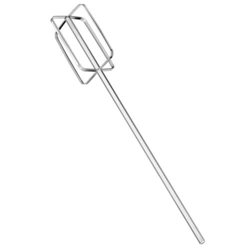 LIGIGWASH Stainless Steel Meat Whisk Mixer Manual Stirrer with Ergonomic Non Slip Handle for Dough Hot Pot Paste and Meat Mixing Lightweight Kitchen Stirring Rod