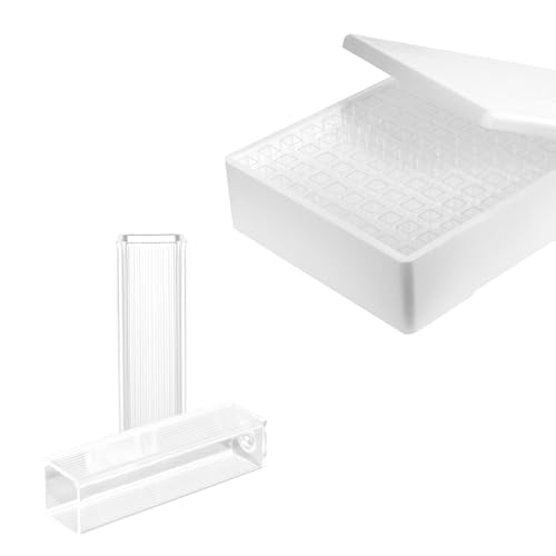 Image of LABART Spectrophotometer 2 Side Transperant Disposable PS Cuvette (Pathlength: 10mm, Volume: 1.4ml) Pack of 100 Pcs Transmission Range 340nm-900nm