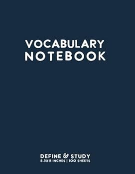 Paperback Vocabulary Notebook: Dark Blue Softcover Word Study Journal by schoolnest Book