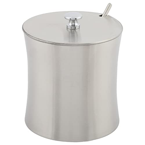 VIFERR Zuccheriera in Acciaio Inox 400ml Condimenti Barattoli di Spezie con Cucchiaio e Coperchio Pentola per Condimenti Contenitore Multifunzione per Tè Zucchero Pepe