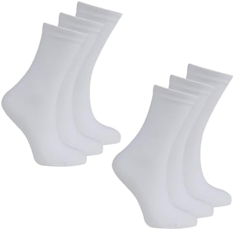 BAY6 6 or 12 Pairs Kids Back To School Plain Uniform Socks Multibuy Big Sale
