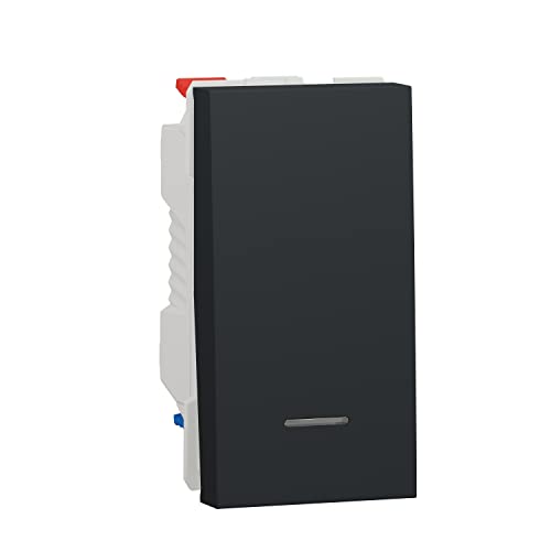 Conmutador 1 mod LED Schneider NU310354S interruptor antracita para pared