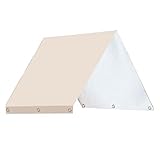 Typutomi Playground Replacement Canopy, 420D Waterproof Swing Set Replacement Tarp Kids Playground Roof Canopy for Play Set Outdoor Swingset Shade(52x90 Inch, Beige)