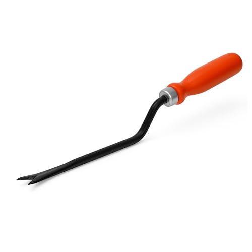 Kraft Seeds Hand Weeder - 1 Pc (Orange Handle, Black Blade) | Weed Remover Agriculture Tool for Gardens |Weeding Tool for Terrace Garden |Durable Hand Weeder for Garden |Garden Plants Weeder for Lawn