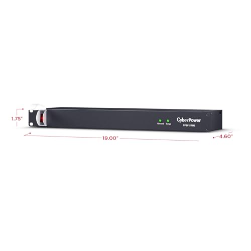 Image of CyberPower CPS815RMS Surge Protector | 125V /15A, 1800 Joules, 8 Outlets, 6ft Power Cord, 1U Rackmount, UL Listed
