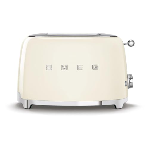 Smeg TSF01CRUK Retro Style 2 Slice Toaster - Cream