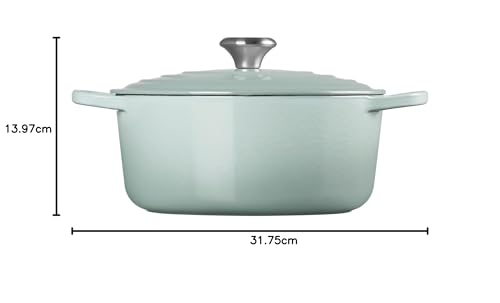 Image of Le Creuset Enameled Cast Iron Signature Round Dutch Oven, 5.5 qt., Sea Salt