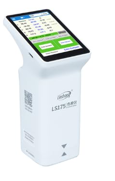 Portable 3.5in Digital Colorimeter Colour Analyzer LS175 Color Reader Tester, 45/0, CIELabLuvLChYxyCMYKRGBHex, Aperture 20mm for Textiles, Leather, Fabrics, with App and PC Software