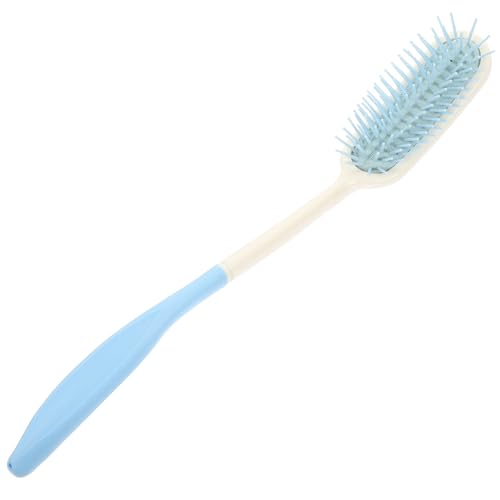KOMBIUDA Peine Para Personas Mayores y Discapacitados 1 Unidad Mango Largo Curvo Ergonómico Práctico Uso Doméstico Plástico Resistente Para Cabello Húmedo y Seco
