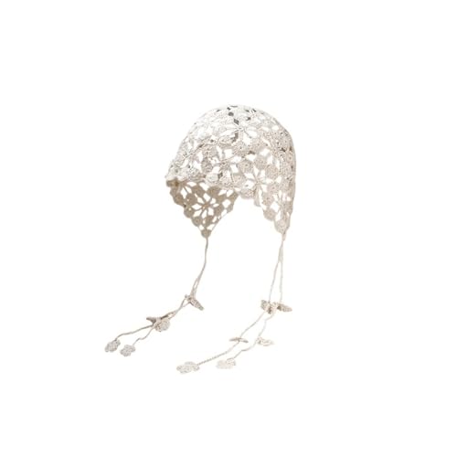 Chapeau à capuche creux tricoté pour femme, bonnet ajouré élégant d'automne