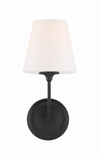 Image of Crystorama Libby Langdon Sylvan 6'' Black Forged Sconce