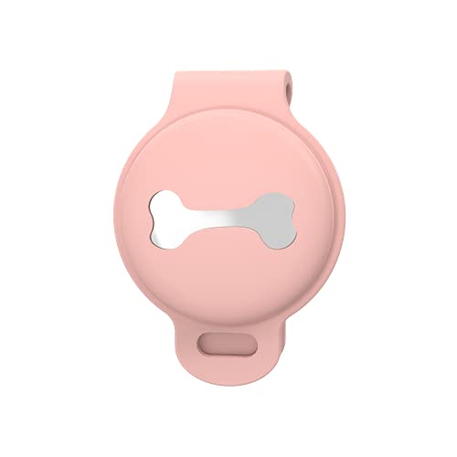 AirTag Case for Apple Air Tag Tracker Silicone Protective Case Pet Dog Cat GPS Bags Luggage Tracking Case Silicone Protective Holder Portable and Anti-scratch Apple Tracker Finder (Pink)