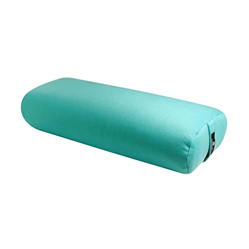 Hugger Mugger Standard Yoga Bolster - Firm Core with a Soft Surface, Rectangular Shape, Restorative Yoga, Handmade in The USA