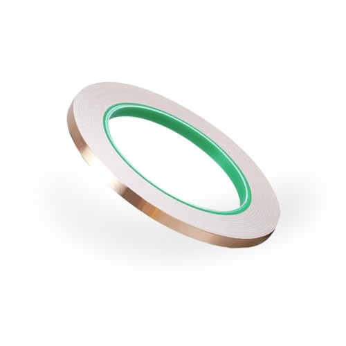 Image of Copper Foil Tape with Double-Sided Conductive - EMI Shielding,Stained Glass,Soldering,Electrical Repairs,Paper Circuits,Grounding (1 /4inch /6mm)