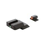 AmeriGlo Tritium I-Dot Green with Orange Outline Sight Set for Smith and Wesson M and P Full or Compact Black